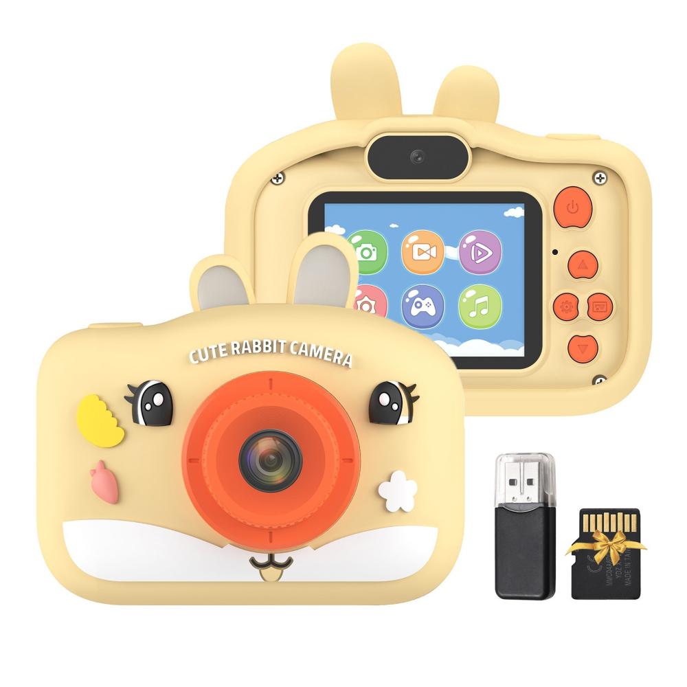 1080P Kids Digital Camera Dual Lens 2.0 Inch IPS Screen Beige |   Digital Cameras Cameras & Camcorders Beige