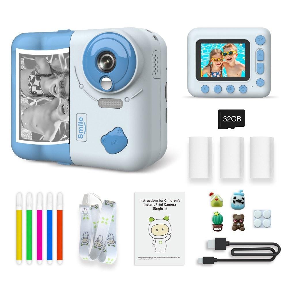 1080P Kids Digital Camera for Kids 2.4 Inch IPS Screen 10X Zoom Blue |   Digital Cameras Cameras & Camcorders Blue