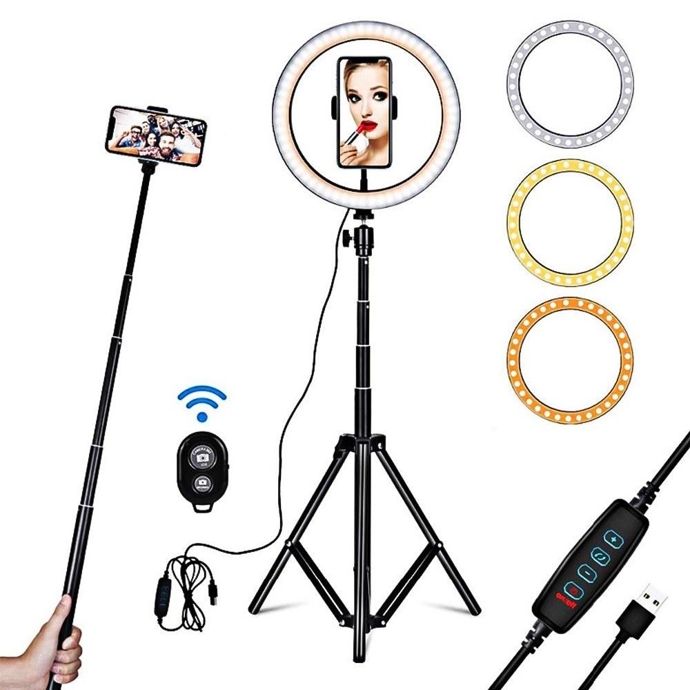 10inch/26cm Fill Light Ring Light Supplementary Light LED Light Folding Fill Light with Tripod Stand Remote Shutter  |   Studio Lighting Studio Lighting Studio Lighting