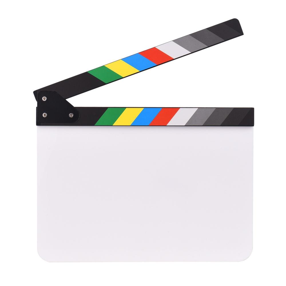 30 * 24cm/ 12 * 9in Acrylic Film Clapboard Movie Directors Clapper Board Multicolour |   Other Studio Accessories Other Studio Accessories Multicolour