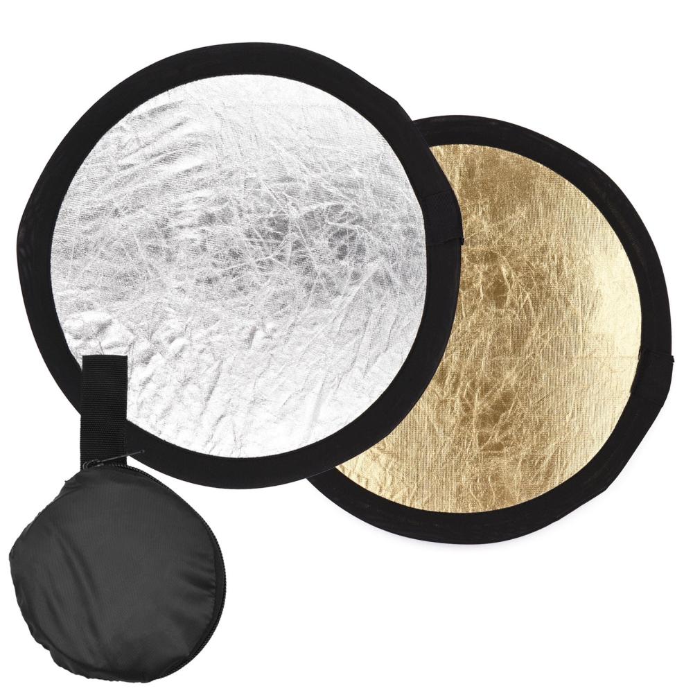 30cm/12inch Photography Round Reflector Silver & Gold 2-in-1 Collapsible Portable for Studio Photography with Carry Bag Sliver |   Reflectors & Accessories Reflectors & Accessories Reflectors & Accessories