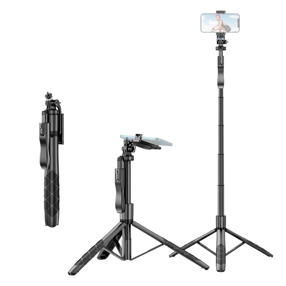 60 Inch Multi Function Selfie Stick Desktop Tripod with 6 Section Telescoping Rod  |   Tripods Tripods Tripods