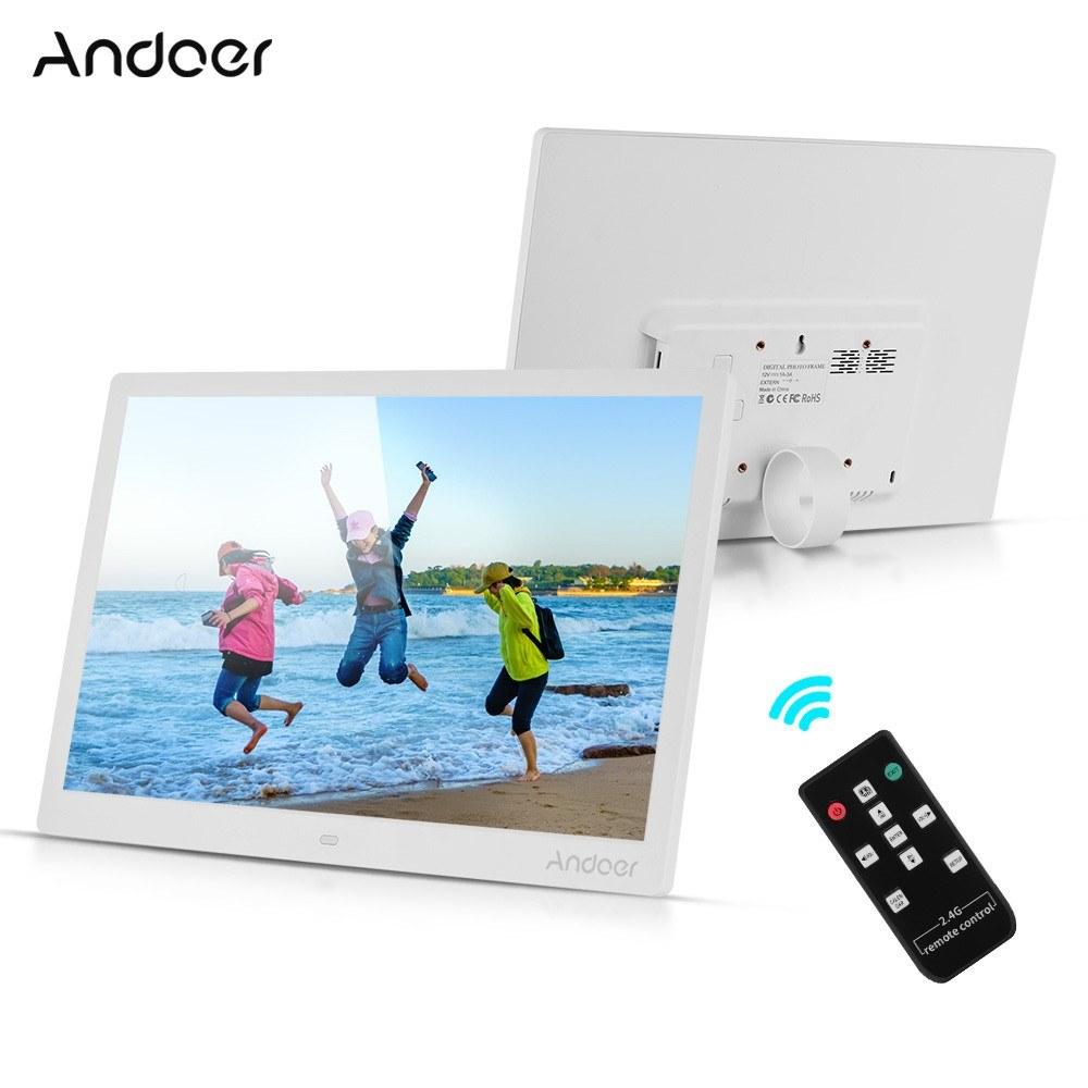 Andoer 15.4 Inch 1280 * 800 Resolution LED Digital Picture Photo Frame Photo Album White |   Digital Photo Frames Cameras & Camcorders Digital Photo Frames