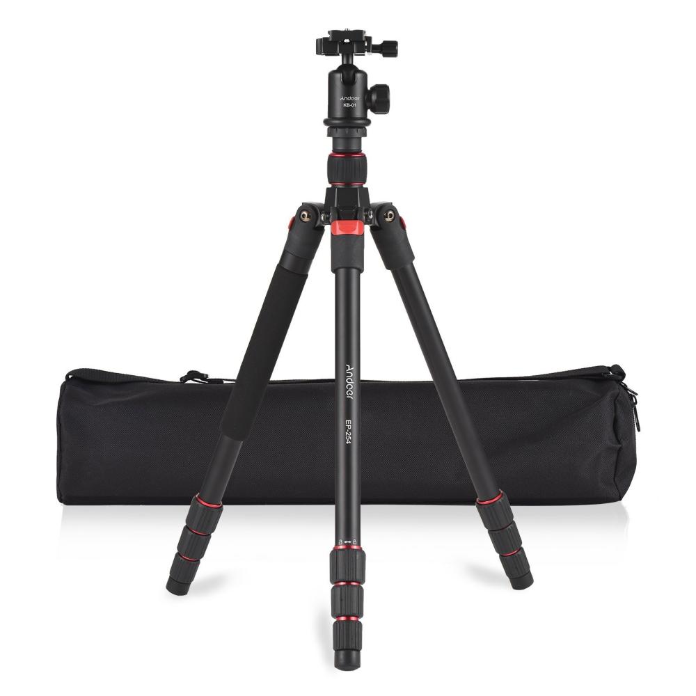 Andoer 153cm/60in Camera Tripod Stand with Carry Bag Black |   Tripods Tripods Black