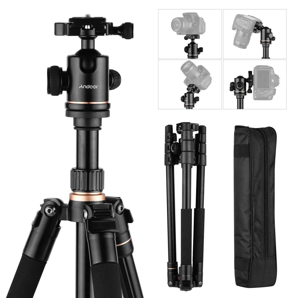 Andoer 164cm/64.57in Photography Tripod Monopod Stand Black |   Tripods Tripods Black