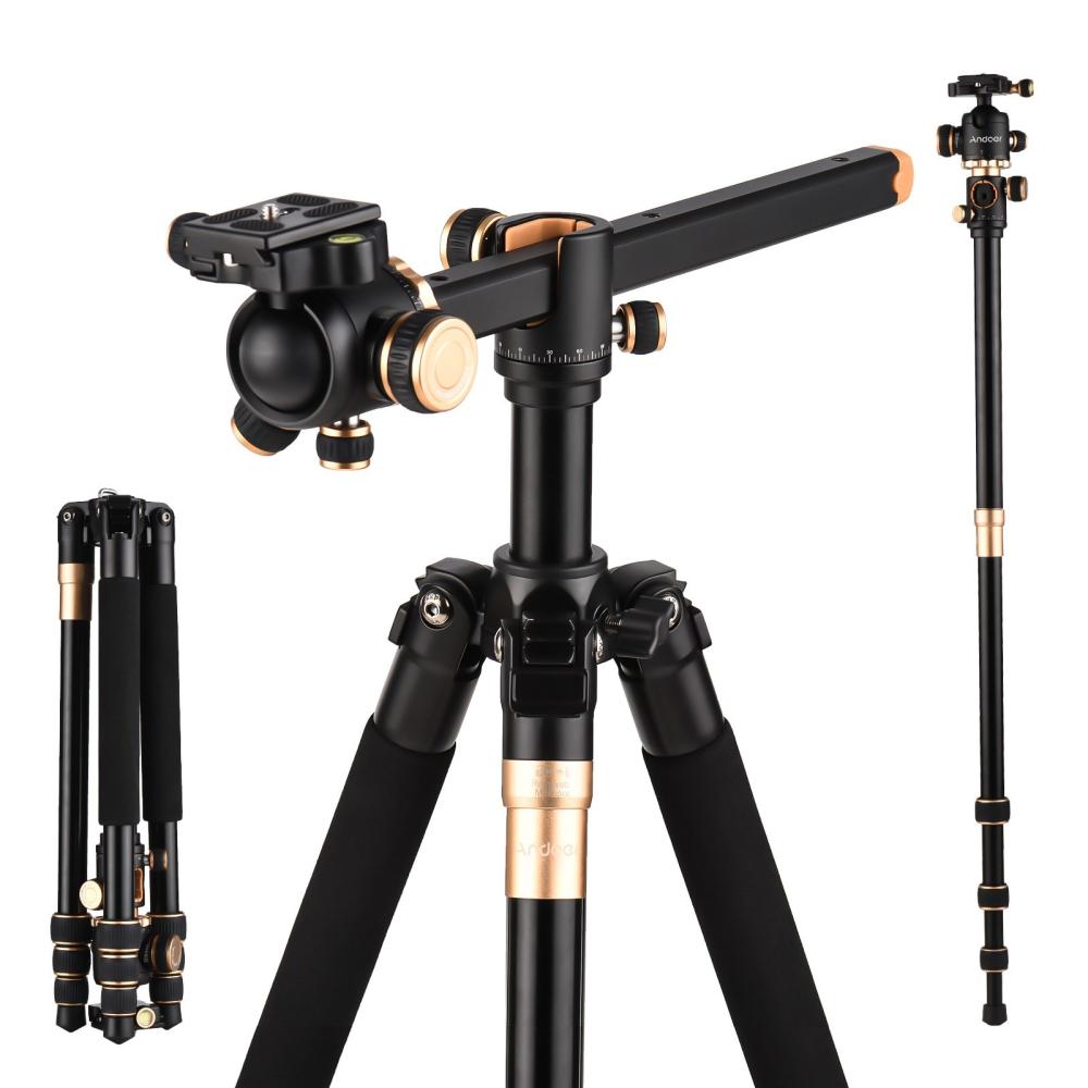 Andoer 184cm/72.4in Photography Tripod Horizontal Camera Tripod Stand Monopod Black |   Tripods Tripods Black