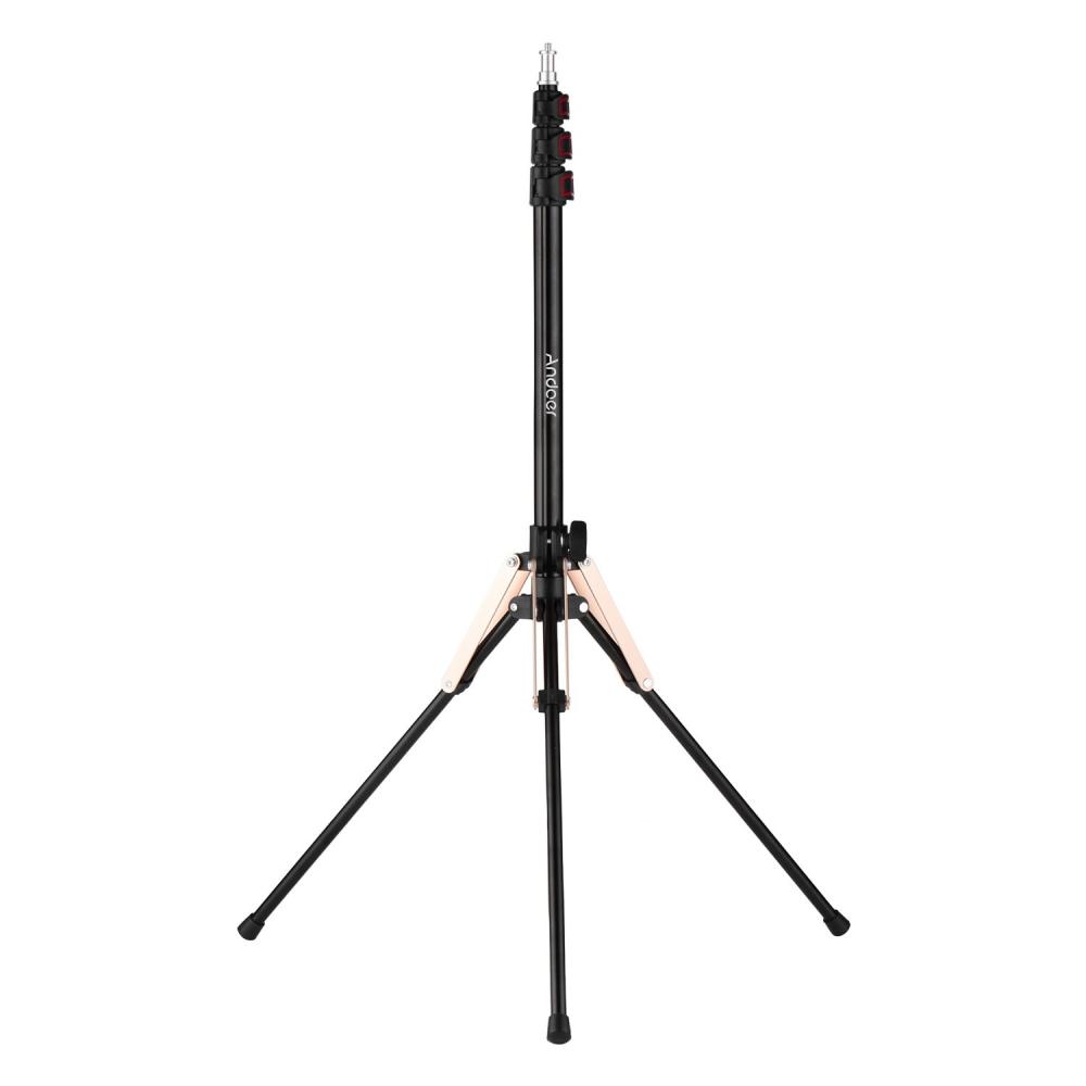 Andoer 190cm/74.8 Inch Portable Aluminum Alloy Photography Light Stand Black |   Light Stands & Accessories Studio Lighting & Equipment Black