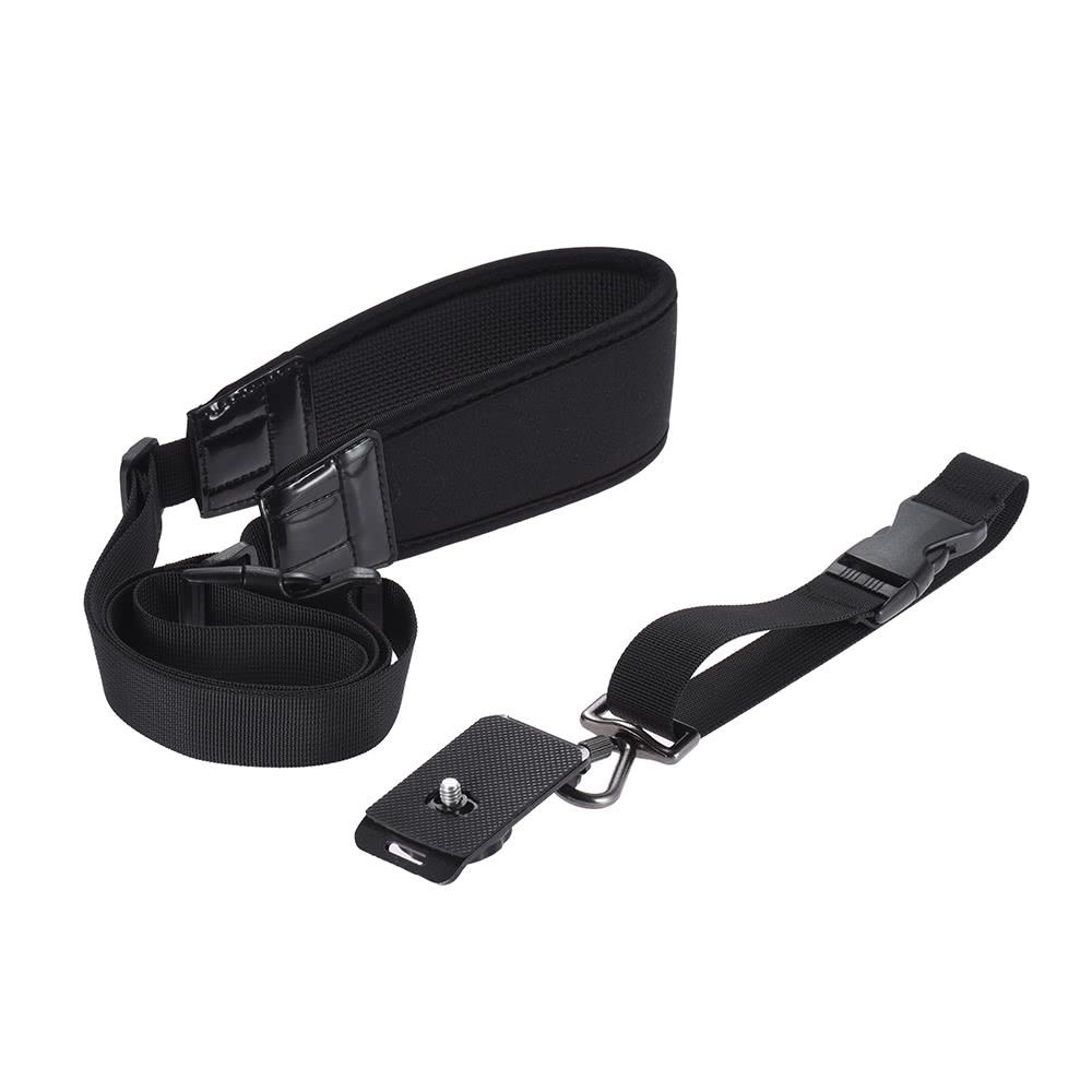 Andoer  Camera Shoulder Sling Neck Wrist Strap Black |   Shoulder Rigs Video Supports & Rigs Black