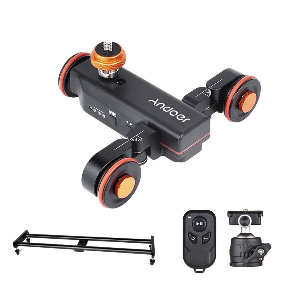 Andoer Camera Video Dolly Slider Kit Black |   Cine Dolly & Camera Sliders Cine Dolly & Camera Sliders Black