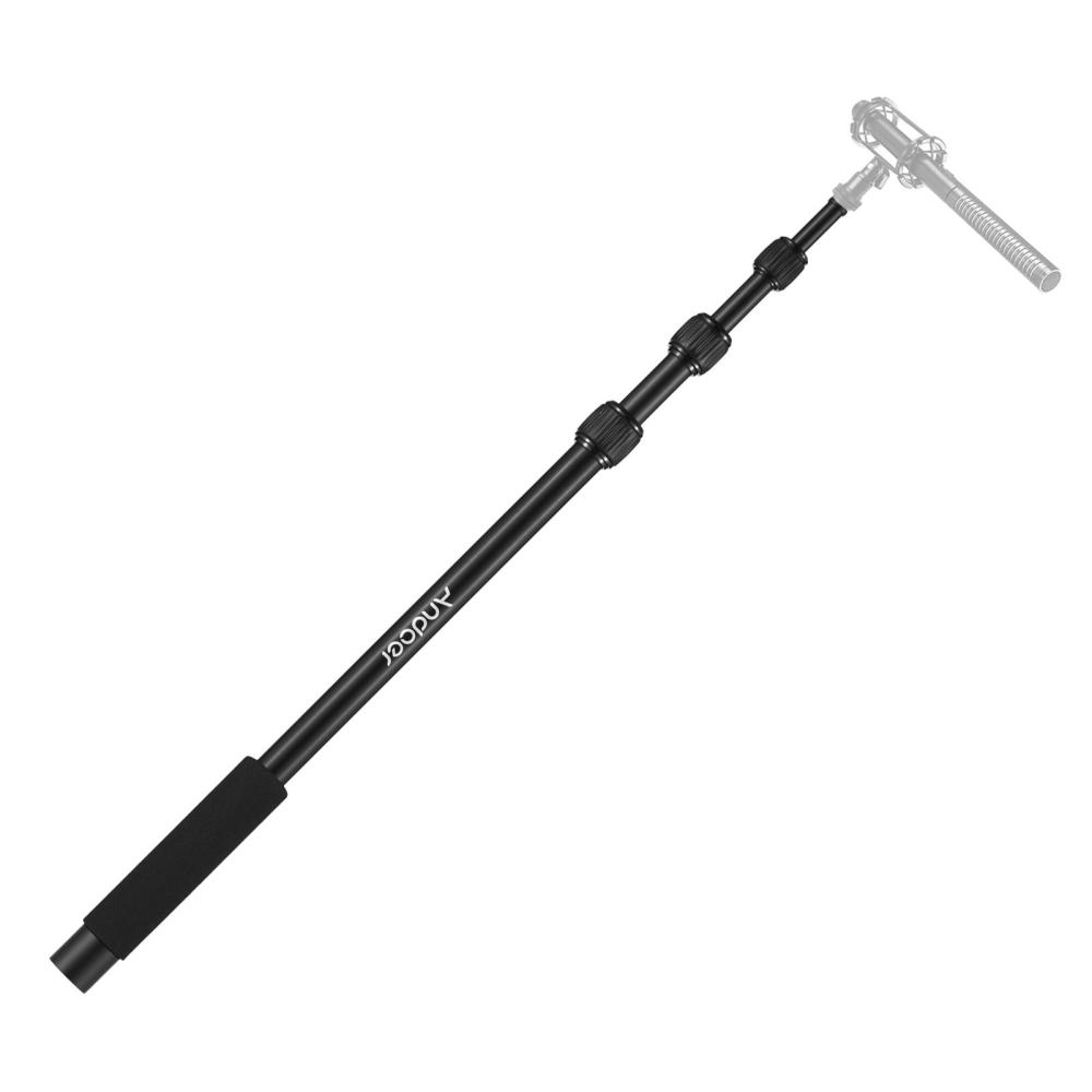 Andoer Handheld Microphone Boom Arm 4-Section Extendable Mic Arm Black |   Other Studio Accessories Other Studio Accessories Black