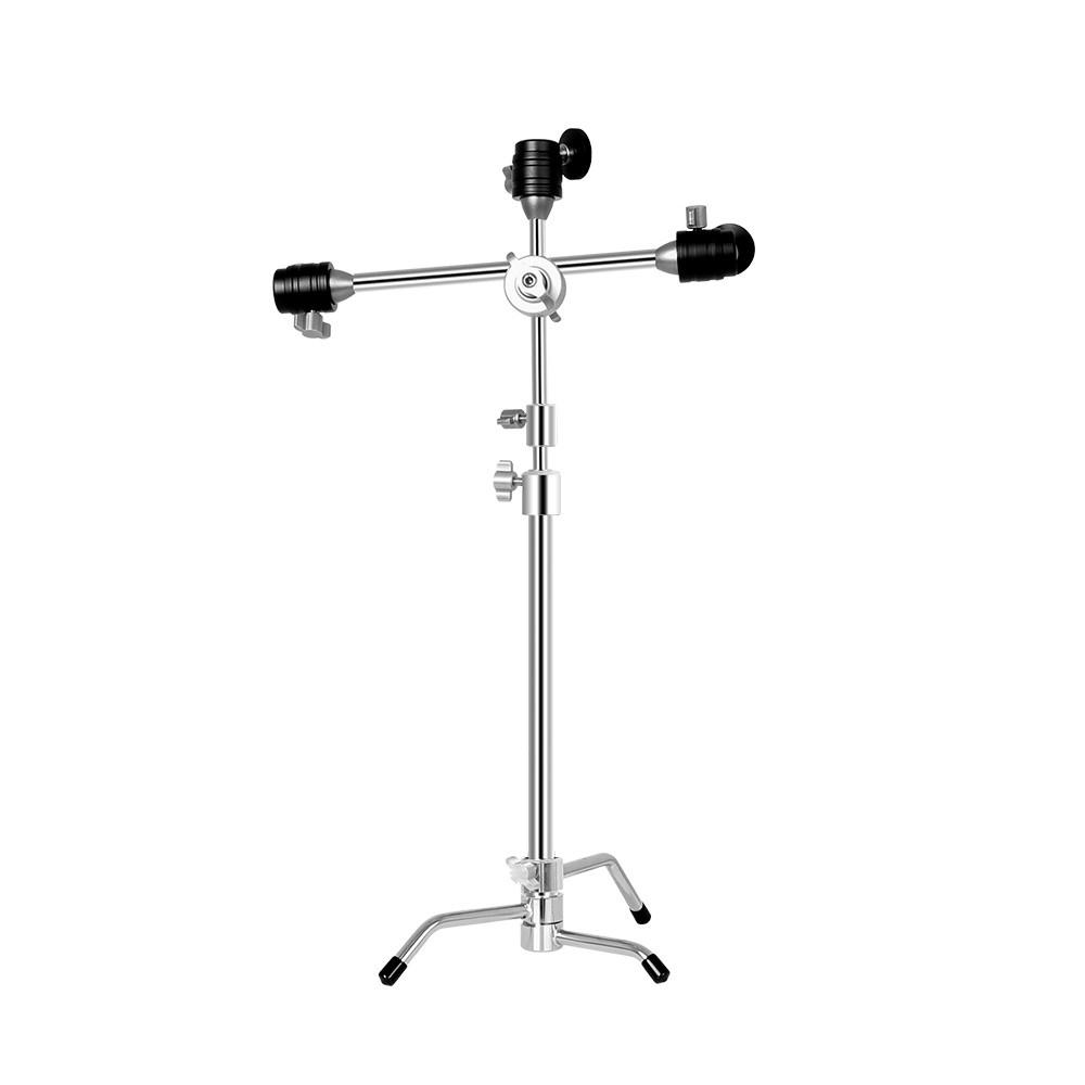 Andoer Mini C-Stand 20.8in Desk Tripod Phone Tripod Stand Silver |   Tripods Tripods Silver