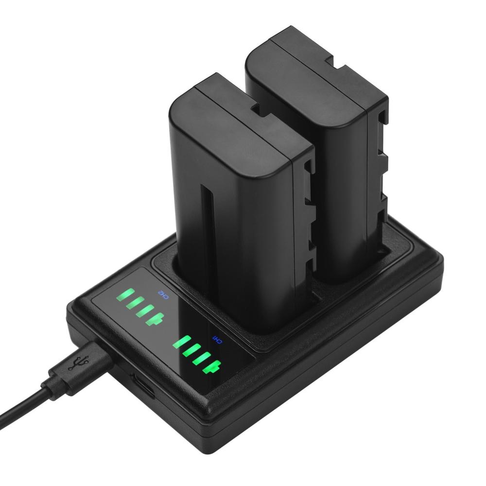 Andoer NP-F550 USB Intelligent Charger and Battery Kit Black |   Batteries & Power Supplies Batteries & Power Supplies Batteries & Power Supplies