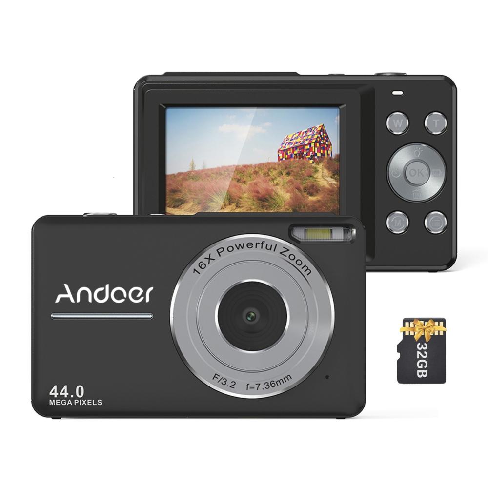 Andoer Portable 1080P Digital Camera Video Camcorder with 32GB Memory Card Black |   Digital Cameras Cameras & Camcorders Black