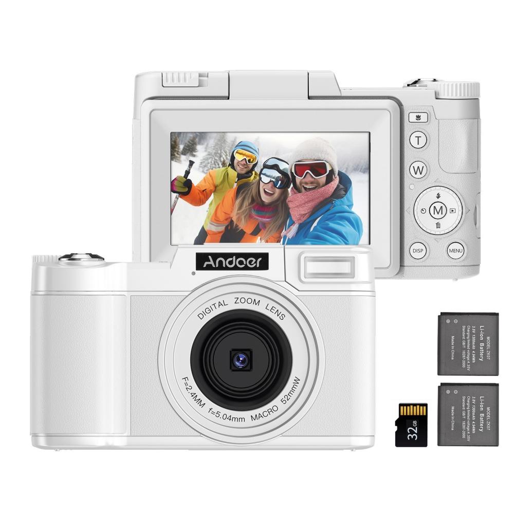 Andoer Portable Digital Camera with 3inch TFT Rotatable Screen White |   Digital Cameras Cameras & Camcorders Digital Cameras