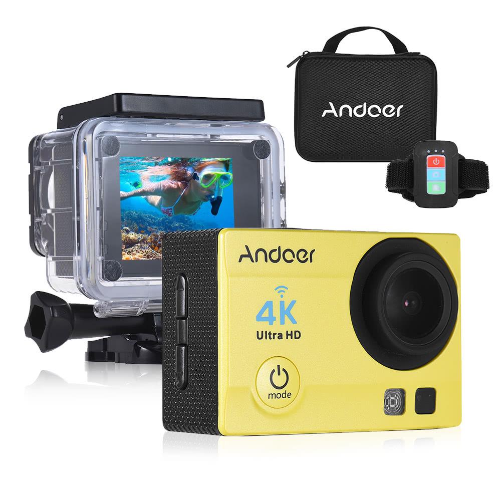 Andoer Q3H-R 4K 30fps 16MP WiFi Sports Action Camera Yellow |   Action Cameras Action Cameras Action Cameras