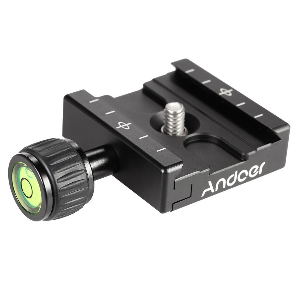 Andoer QR-50 Quick Release Plate Clamp Adapter Black |   Other Camera Accessories Cameras & Camcorders Black