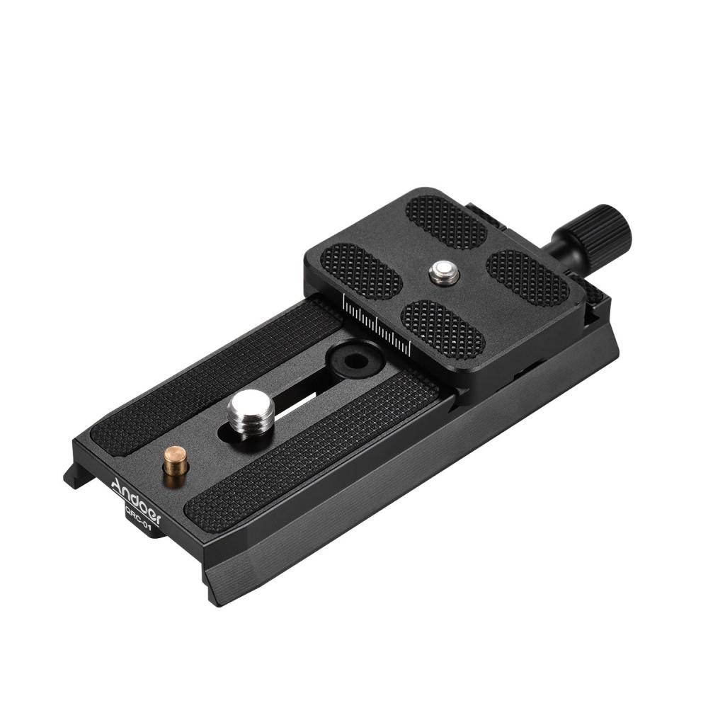 Andoer QRC-01 Quick Release Plate QR Plate Aluminum Alloy Black |   Other Studio Accessories Other Studio Accessories Black