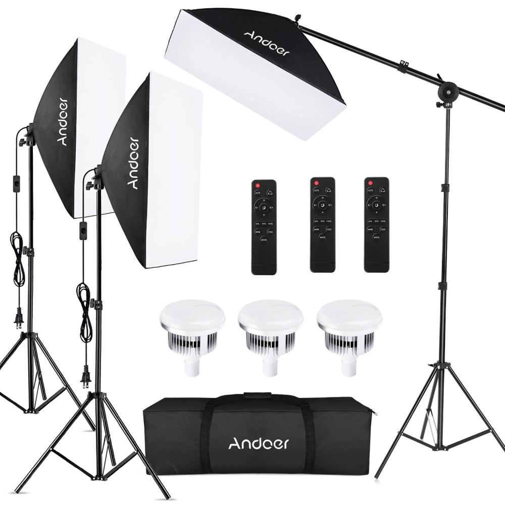 Andoer Studio Photography Light Kit Softbox Lighting Set  |   Studio Equipment Kit Studio Equipment Kit Studio Equipment Kit