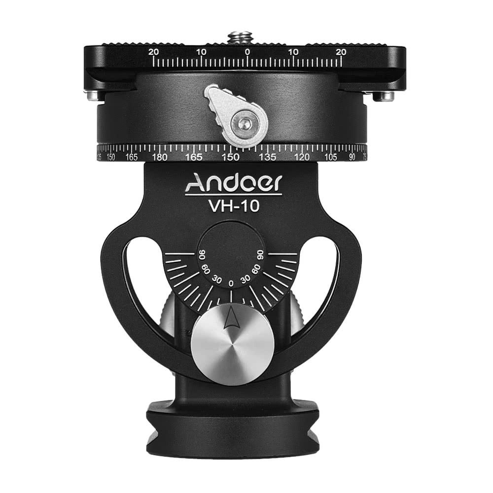 Andoer VH-10 2 Way Pan/Tilt Tripod Head Panoramic Bird Watching Photography Head  |   Motorized Gimbal Stabilizers Action Cameras & Accessories Motorized Gimbal Stabilizers