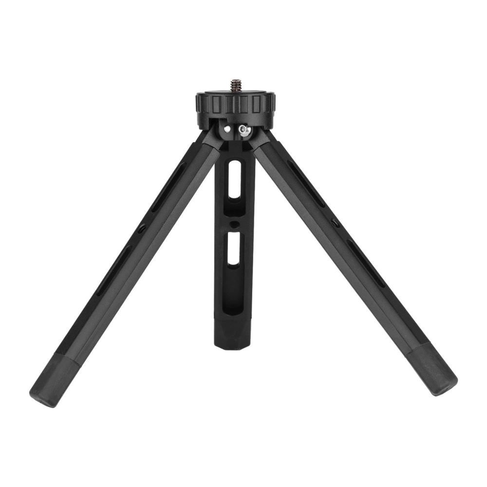 Desktop Metal Tripod Stand 1/4 inch Screw 4 Levels Adjustable Height Black |   Tripods Tripods Black