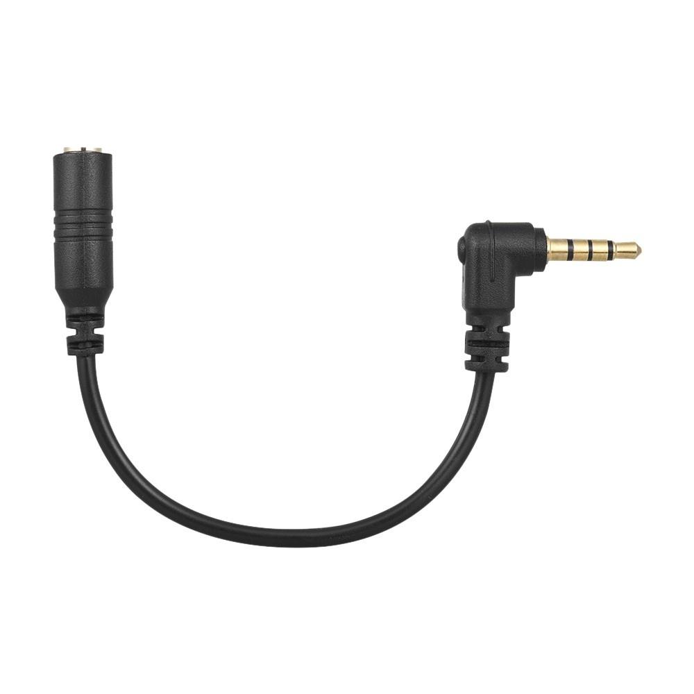 Docooler EY-S04 3.5mm 3 Pole TRS Female to 4 Pole TRRS Male 90 Degree Right Angled Microphone Adapter Cable Black |   Other Studio Accessories Other Studio Accessories Black