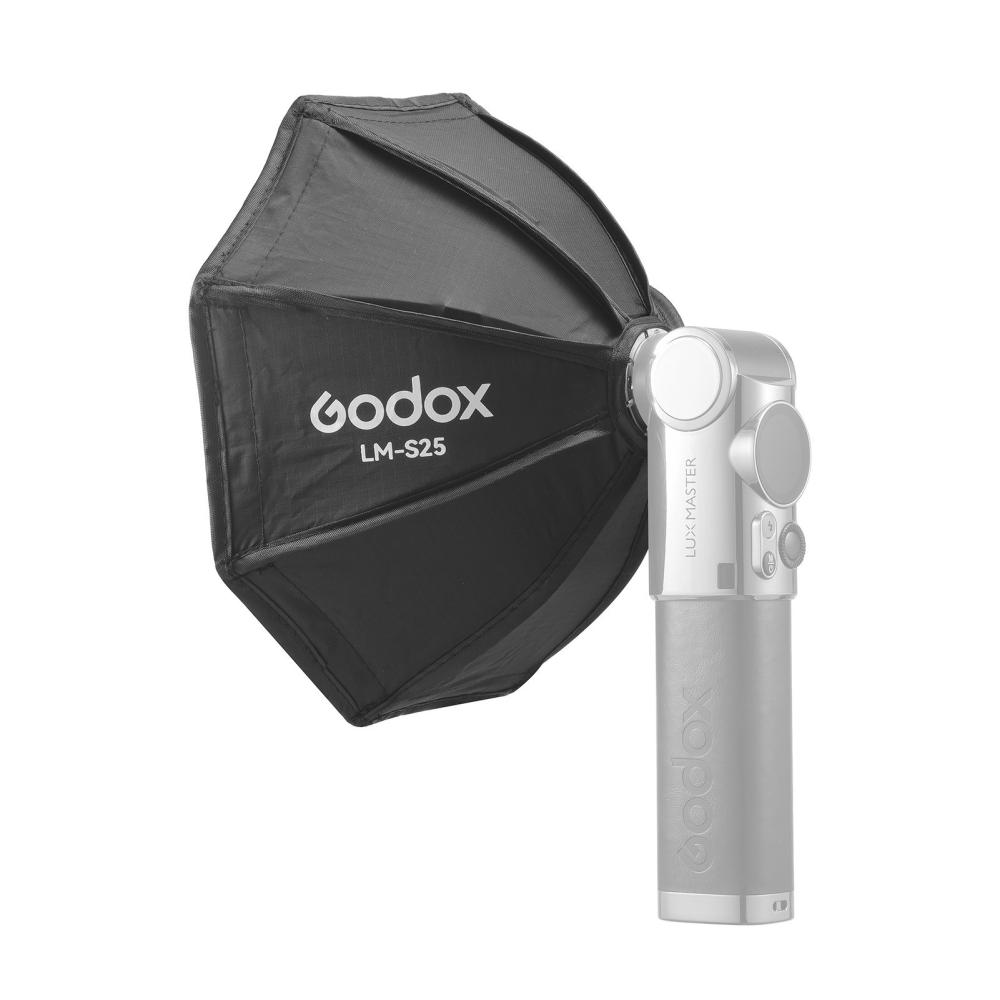 Godox LM-S25 Mini Octagonal Softbox Diffuser Compatible with Godox Lux Master Retro Camera Flash Black + White |   Soft Boxes Soft Boxes Black + White