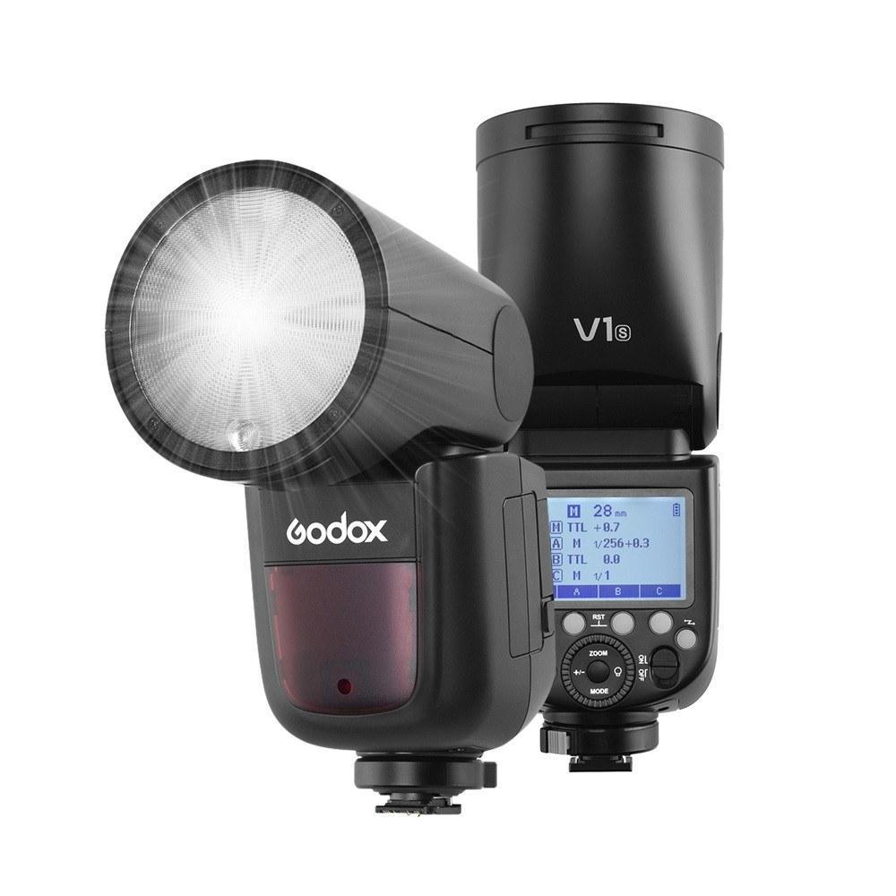 Godox V1S Professional Camera Flash Speedlite Speedlight Round Head Wireless 2.4G Fresnel Zoom Black |   Flashes Flashes Black