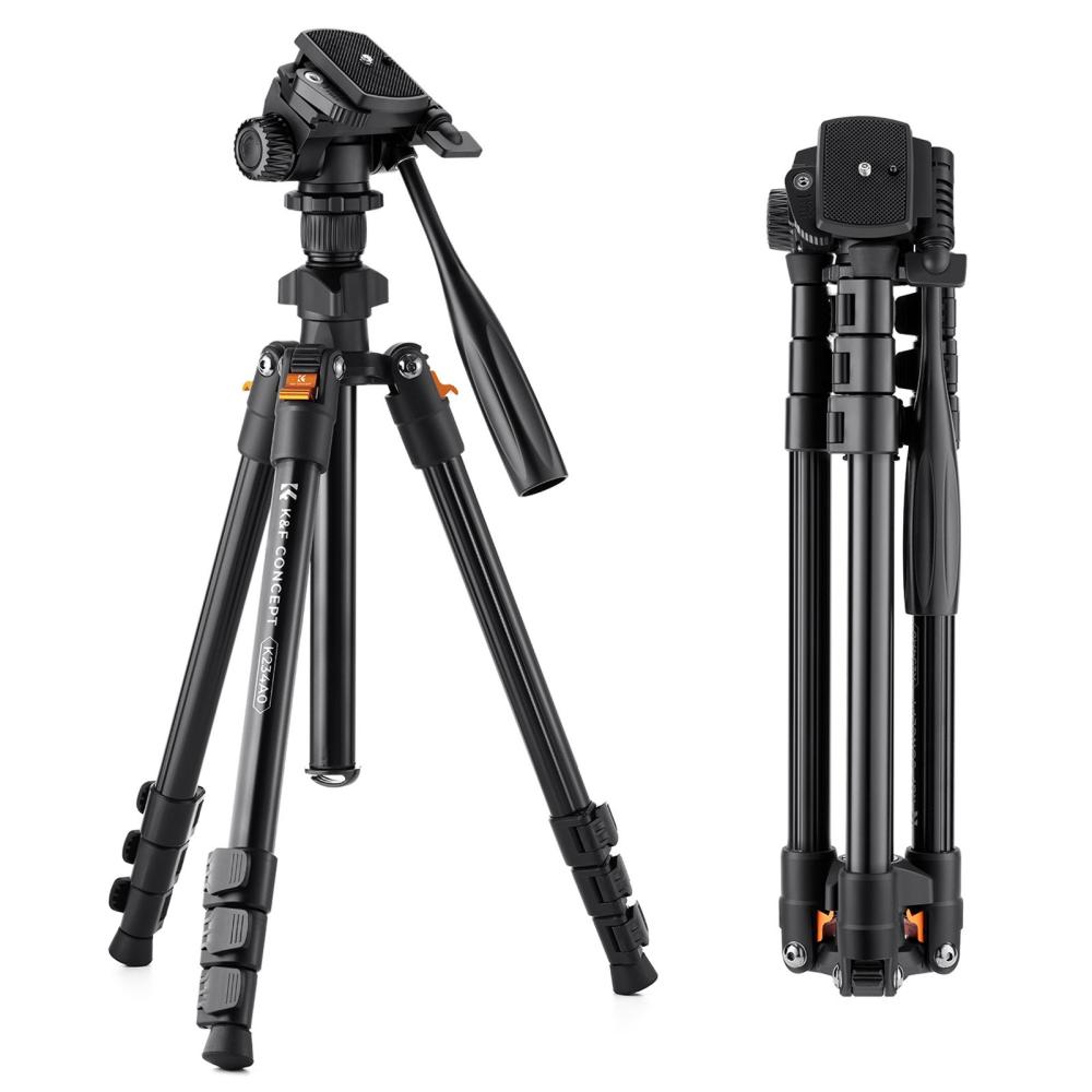 K&F CONCEPT Portable Camera Tripod Stand Black |   Tripods Tripods Black