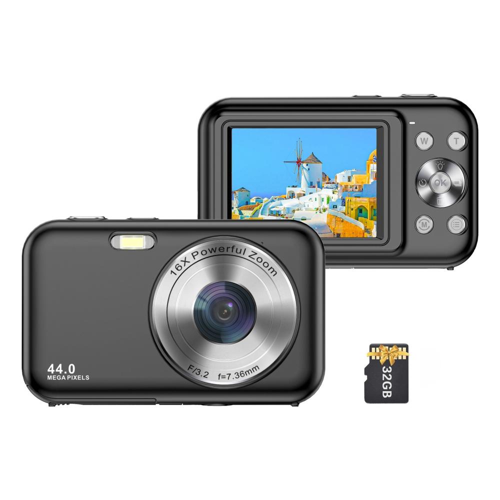 Portable 1080P Digital Camera with 32GB Memory Card Black |   Digital Cameras Cameras & Camcorders Black