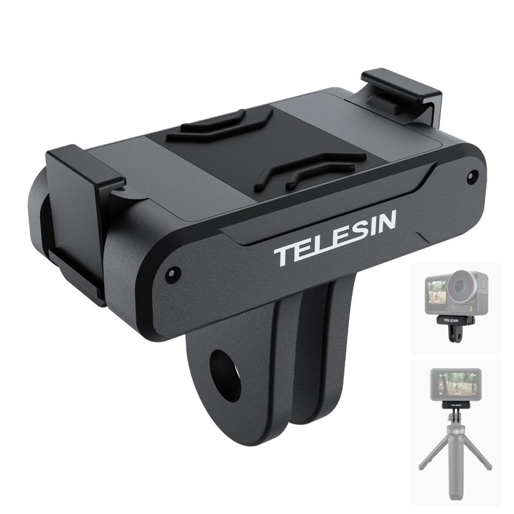 TELESIN OA-TPM-T04 Magnetic Quick Release Mount for Action Camera  Metal Camera Mount with Sports Camera Adapter Compatible with Action 4/3  |   Monopods & Support Monopods & Support Monopods & Support