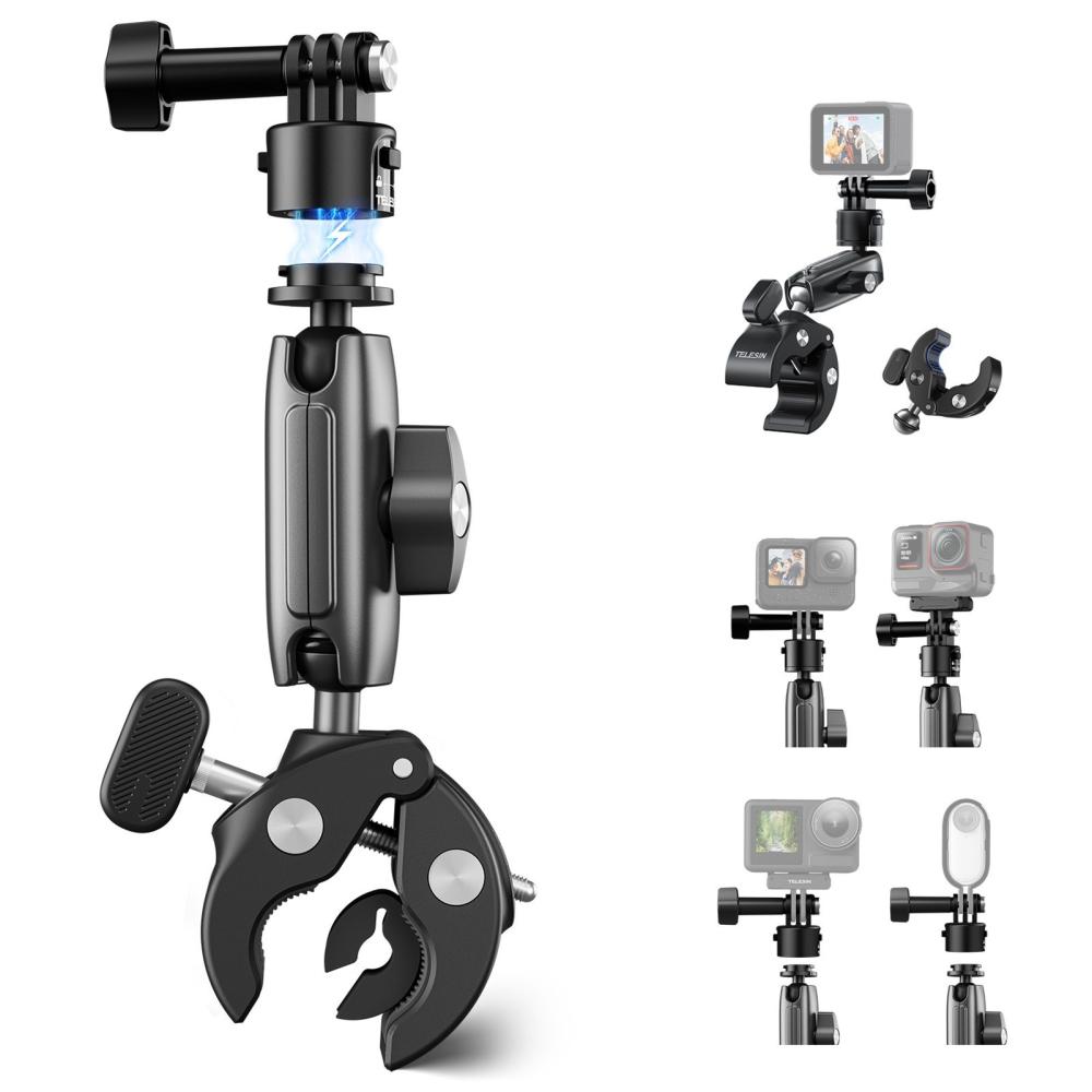 TELESIN S3-HBM-01 Quick Release Bicycle Handlebar Clamp Mount  |   Monopods & Support Monopods & Support Monopods & Support