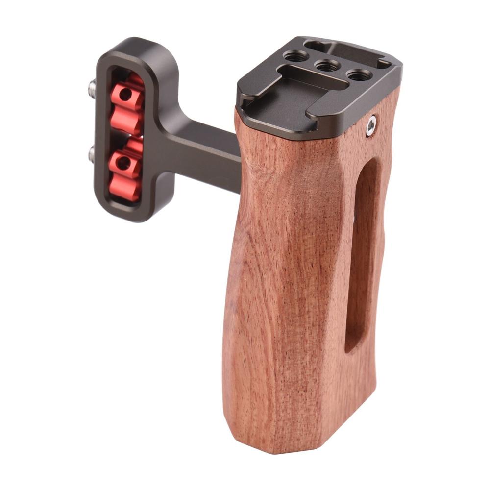 Universal Camera Cage Left/Right Side Handle Wooden Hand Grip Brown |   Other Action Cam Accessories Action Cameras & Accessories Brown