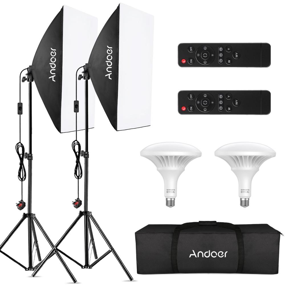 Andoer Professional Studio Photography Softbox LED Light Kit  |   Studio Equipment Kit Studio Equipment Kit Studio Equipment Kit