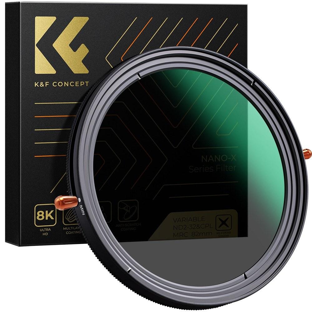 K&F CONCEPT 77mm 2-in-1 Variable Adjustable ND Filter Neutral Density Fader  |   Other Camera Accessories Cameras & Camcorders Other Camera Accessories