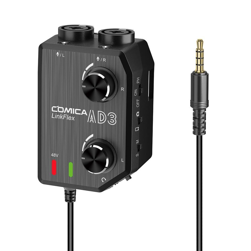 CoMica LINKFLEX AD3 Two-channels XLR/3.5mm/6.35mm-3.5mm Audio Preamp Mixer / Adapter / Interface Black |   Other Camera Accessories Cameras & Camcorders Black